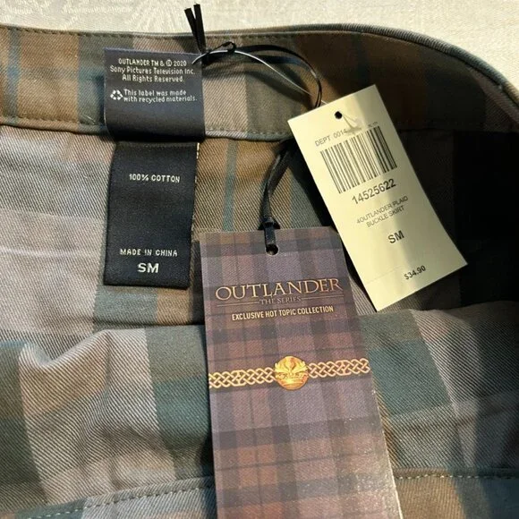 Outlander Plaid Buckle Skirt SM New With Tags Exclusive HOT TOPIC COLLECTION - Picture 3 of 11